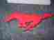 05hred Para 2010 2011 2012 2013 2014 Ford Mustang Running Horse Grille Emblem Red New