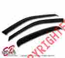 Wvs-dr350912-cc2p 10-16 Generic Window Visors Sun Rain Guards Sunroof 3pc Jdm Outside Mount Front Visor Deflector Dodge Ram 3500 Crew Cab