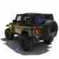 10-40-jk10709-90 Sierra Offroad Jeep Wrangler Jk Soft Top 2007-09 Press Polish Windows Black Twill Canvas
