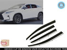1581 Unbranded For Lexus Smoked Clip On Window Visor Deflector Trims