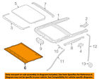 16678000407l34 Mercedes Oem Sunroof Sun Shade Cover