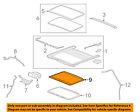 20922271 Gm Oem Sunroof Sun Shade Cover