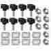 33fnb001-jeep8p-06 Yessources Jeep Wrangler Hard Top Removal Fasteners 8 Thumb Screws Washers Nut Plates Kit 637509416928