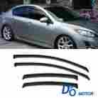 Da-94833 4-door D O Motor 4pc 04-09 Mazda 3 Sedan Smoke Tint Sun Rain Guard Vent Shade Window Visor