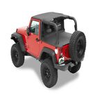 41424-35 Pavement Ends Black Diamond Cab Curtain For Jeep Wrangler