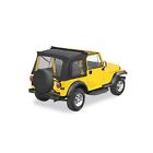 51698-15 Bestop Black Denim Sunrider Soft Top Windows For Jeep