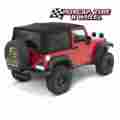 54822-17 Bestop Supertop Nx Black Soft Top No Doors Jeep Wrangler 07-15 2-door