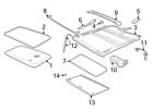 7l3z78519a02ab Ford Brand New Genuine Oem Sunroof Cover