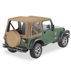 51127-33 97-02 Bestop Replace-a-top Dark Tan Soft Top For Jeep Wrangler 5112733