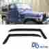 Da-92054 97-06 D O Motor 2pc Front Door Sun Rain Guard Vent Shade Window Visor For Jeep Tj Wrangler