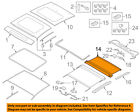 971877306ou1 Porsche Oem Panamera Sunroof Sun Shade Cover
