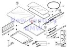 Bmw54137160017 Bmw Genuine Panorama Roof Mounting Parts Front Glass Cover Gray
