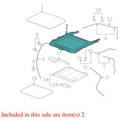 25936960 Chevrolet 2005-2010 Chevy Cobalt Coupe Sunroof Glass Assembly With Frame Used