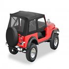 51600-15 Denim Top 88-95 Wrangler Bestop Complete Jeep Soft Supertop Black