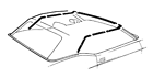 E5zz-7653986-r Mustang Reproductions Ford Convertible Top Header Weatherstrip