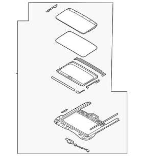 81600-cw000-mmh Hyundai Genuine Sunroof Assembly