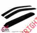 Wvst2-hc9295-3d Generic Window Visors Sun Rain Guards Sunroof Outside Mount Wind Visor Roof T2 3pc Civic 1992-1995 2 3 Door