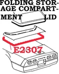 1986-1996 Corvette Weatherstrip Hardtop Folding Storage Compartment Lid. Fixed Price $100.95.