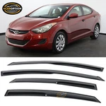 Fits 11-16 Hyundai Elantra Sedan Window Visors Rain Sun Guard Vent 4PC Set. Fixed Price $26.99.