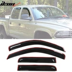 Fits 00-04 Dodge Dakota Crew Cab Channel Window Visors Guards Acrylic 4PCS. Fixed Price $28.39.