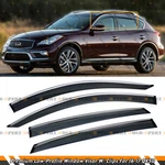 For 2016-2017 Infiniti QX50 Premium Chrome Trim Window Visor Rain Guard W/ Clips. Fixed Price $52.99.