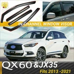 Fit Infiniti QX60 JX35 13-21 In-channel Vent Window Visors Rain Guard Deflectors. Fixed Price $49.99.