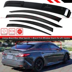 For 2025-2026 Toyota Camry Black Trim Door Window Visor + Roof Spoiler Deflector. Fixed Price $89.99.