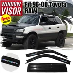For 96-00 Toyota RAV4 Window Visor Smoke Shade Guard Deflector W/ Rainbow Sport. Fixed Price $41.39.