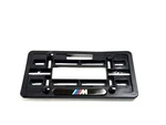 Bmw Logo Black Stainless Steel License Plate Frame Single 82120010404 Oem. Fixed Price $39.99.