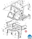 Genuine Mopar 55352869AB Sport Handlebar Pad Cover Upper Left Jeep Wrangler. Fixed Price $63.96.