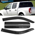 Fits 05-20 Nissan Frontier D40 Crew Cab Acrylic Window Visors Rain Sun Guard 4PC. Fixed Price $27.99.