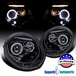 Fits 1998-2005 Beetle Smoke Halo Projector Headlights Lamps Glossy Black Pair. Fixed Price $178.98.