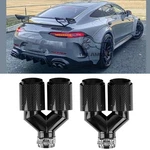 For Mercedes Cle 53AMG 2.5" Inlet To 4" Outlet Carbon Dual Exhaust Tip Tail Pipe. Fixed Price $159.95.