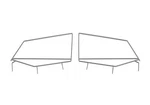 Rampage 89699 Oe Style Window Frame Pair For 1987-95 Jeep Wrangler Yj. Fixed Price $104.99.