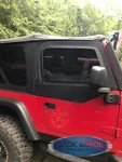 Tinted Upper Door Skins 97-06 Jeep Wrangler Front Windows Without Metal Frames. Fixed Price $159.95.
