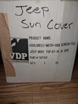 Vdp 07-09 Fits Jeep Jk Wrangler 2 Door Koolbreez Mesh Sun Screen Brief Top. Fixed Price $29.99.