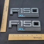 92 93 94 95 96 F-150 Xl 2PC Fender Emblem Nameplate Badge Used Oem Ford. Fixed Price $29.95.