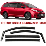 Rain Guards Vent Visors Shade For 2011-2020 Toyota Sienna Shatterproof. Fixed Price $62.99.