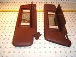 Mercedes Mid W201,W124 Front Burgandy Lighted Sun Oem Set Of VISORS,TYPE#2. Fixed Price $286.99.