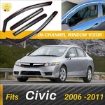 In-channel Window Visors Rain Sun Guards Deflectors For Honda Civic 2006-11. Fixed Price $59.99.