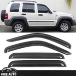 For 02-07 Jeep Liberty Acrylic Window Visor Sun Rain Deflector Guard 4PCS Set. Fixed Price $26.00.