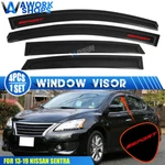 Fits 13-19 Nissan Sentra Window Visors Guard Rain Vent Shade W/ Red Sport. Fixed Price $42.49.