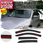 Fits 03-07 Accord Sedan Window Visors Slim Vent Guard Rain Shade W/ Red Sticker. Fixed Price $41.39.