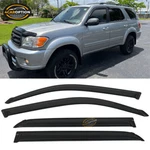 Fits 01-07 Toyota Sequoia Window Visors Rain Sun Guard Vent 4PC Set. Fixed Price $26.75.