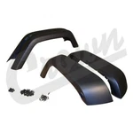 Crown Automotive Black Plastic Fender Flare Kit Fits 2007-2018 Jeep Wrangler Jk. Fixed Price $327.25.