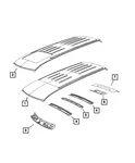 Genuine Mopar Roof Upper Rear Header 68036319AB. Fixed Price $107.76.