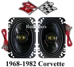 1968-1982 Corvette Stereo Speakers Custom Fit For Factory Locations 4X6 Cas Pair. Fixed Price $65.00.