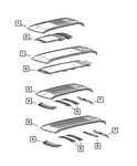 Genuine Mopar Roof Rear Header 68543957AA. Fixed Price $58.26.