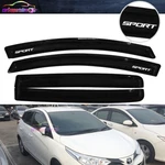 Fit 12-18 Toyota Yaris Hatchback 4DR Window Visor Guard Shade W/ White Sport. Fixed Price $42.31.