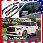 In-channel Vent Window Visors Rain Guard Deflector For 14-24 Infiniti QX80. Fixed Price $59.99.